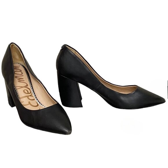 Sam Edelman Tatiana Leather Pump in Black Size 8.5 - Picture 3 of 8